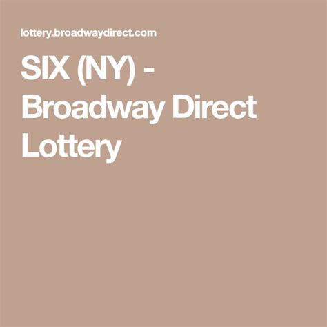 broadway nyc lottery|broadway direct lottery.